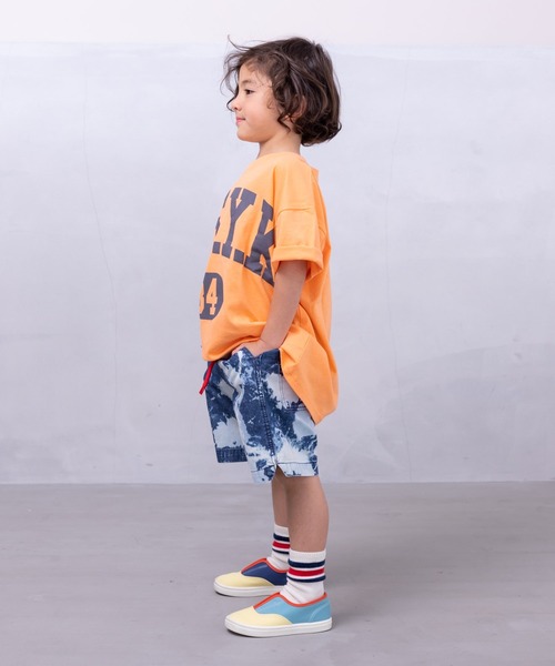 Life Support Products（ライフサポートプロダクツ）の「ハンソデカレッジTシャツ(80～150cm)（Tシャツ/カットソー・キッズ・チャコール/ネイビー/イエロー/オレンジ/グリーン/オフホワイト・80/90/95/100/110/120/130/140/150）」の12枚目の写真