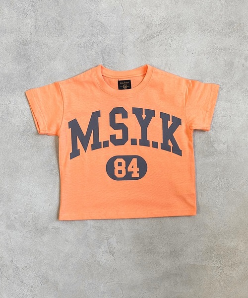 Life Support Products（ライフサポートプロダクツ）の「ハンソデカレッジTシャツ(80～150cm)（Tシャツ/カットソー・キッズ・チャコール/ネイビー/イエロー/オレンジ/グリーン/オフホワイト・80/90/95/100/110/120/130/140/150）」の14枚目の写真