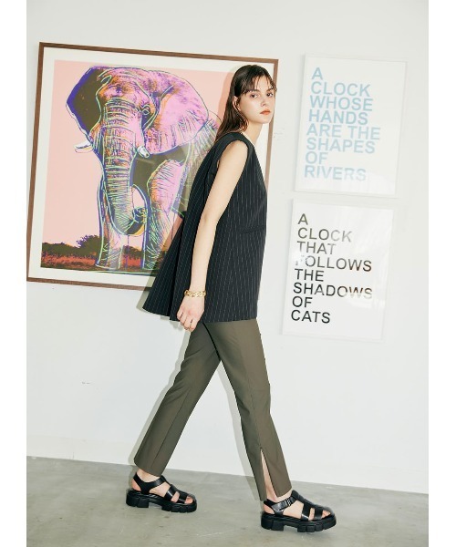 COEL Online Storeフロントスリットパンツ(36 ベージュ): BOTTOMS