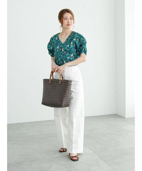 Te chichi（テチチ）の「リバティプリントシャーリングブラウス(Tou-can Hide)（シャツ/ブラウス・レディース・ブルー/カーキ・ﾌﾘ-）」の14枚目の写真