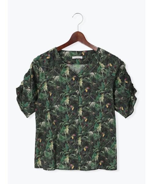 Te chichi（テチチ）の「リバティプリントシャーリングブラウス(Tou-can Hide)（シャツ/ブラウス・レディース・ブルー/カーキ・ﾌﾘ-）」の22枚目の写真