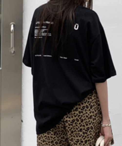 SHEENA(シーナ)の「綿100%、バックロゴルーズTシャツ(Tシャツ/カットソー・レディース・ホワイト/ブラック・M)」の11枚目の写真