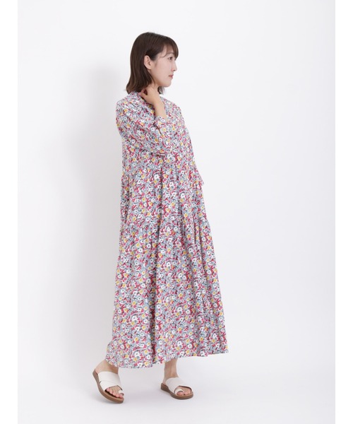 sm2rhythm（サマンサモスモスリズム）の「花柄ワンピース（ワンピース・レディース・グリーン/ピンク/イエロー・F）」の2枚目の写真