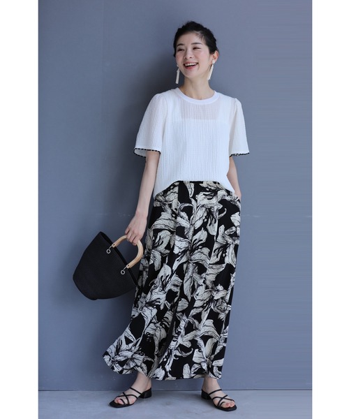 cawaii(カワイイ)の「可愛いピコレース刺繍袖のぽこぽこカットソートップス(Tシャツ/カットソー・レディース・ホワイト・FREE)」の4枚目の写真