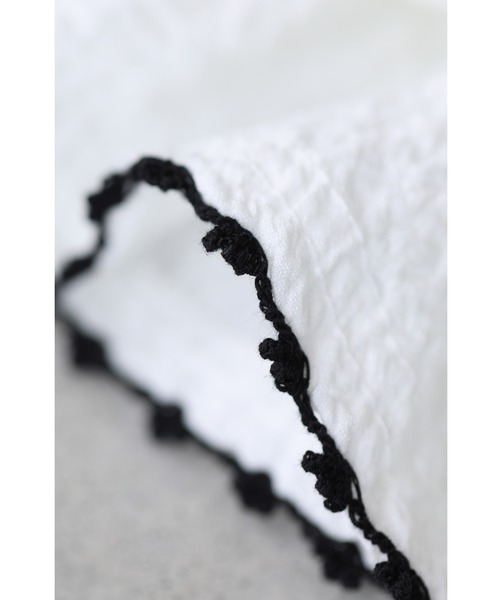 cawaii(カワイイ)の「可愛いピコレース刺繍袖のぽこぽこカットソートップス(Tシャツ/カットソー・レディース・ホワイト・FREE)」の16枚目の写真