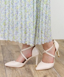 Liberty Doll / 9cmヒール 美脚 ポインテッドトゥ クロスストラップ セパレートパンプス 結婚式 パーティー オケージョン対応 (1176)