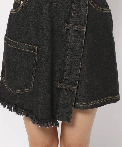 PAGEBOY(ページボーイ)の「デニムラップショートパンツ(デニムパンツ・レディース・ブラック/ブルー・FREE)」の14枚目の写真