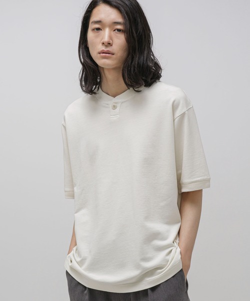 NANO universe(ナノユニバース)の「LB.03/フェードヘンリーネックカットソー(Tシャツ/カットソー・メンズ・スミクロ/オフホワイト/ダークオレンジ/ターコイズブルー・L/M/S)」の5枚目の写真
