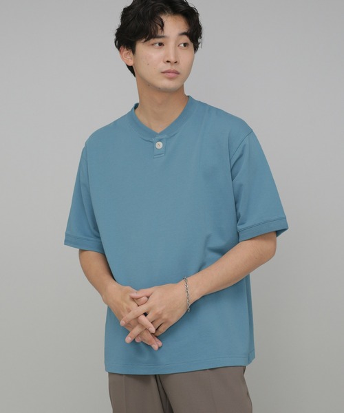 NANO universe(ナノユニバース)の「LB.03/フェードヘンリーネックカットソー(Tシャツ/カットソー・メンズ・スミクロ/オフホワイト/ダークオレンジ/ターコイズブルー・L/M/S)」の18枚目の写真
