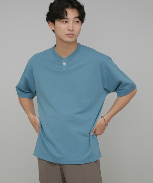 NANO universe(ナノユニバース)の「LB.03/フェードヘンリーネックカットソー(Tシャツ/カットソー・メンズ・スミクロ/オフホワイト/ダークオレンジ/ターコイズブルー・L/M/S)」の20枚目の写真