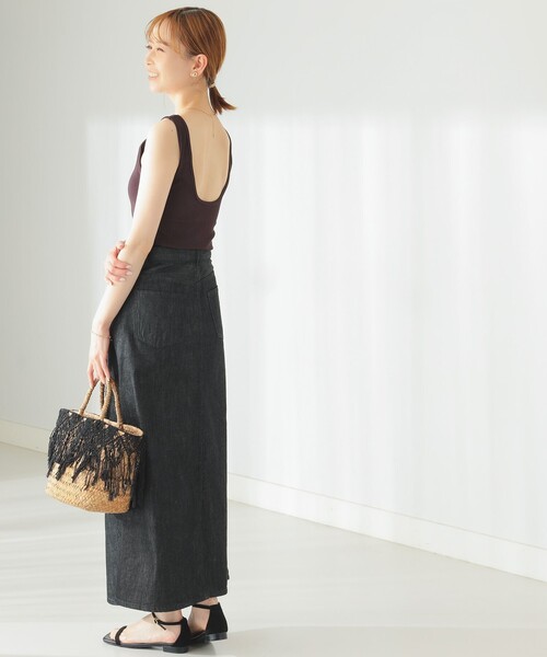 B:MING by BEAMS（ビーミングバイビームス）の「B:MING by BEAMS / ランド アンド ウォーター カップ付きインナー タンクトップ（タンクトップ・レディース・ブラウン/セージグリーン・FREE）」の15枚目の写真