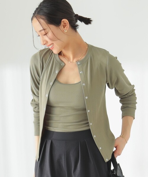 B:MING by BEAMS（ビーミングバイビームス）の「B:MING by BEAMS / ランド アンド ウォーター カップ付きインナー タンクトップ（タンクトップ・レディース・ブラウン/セージグリーン・FREE）」の21枚目の写真