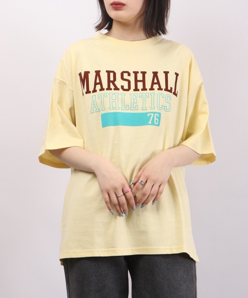 spiritoso（スピリトーゾ）の「spiritoso Marshall ロゴプリント 半袖Tシャツ（Tシャツ/カットソー・レディース・グレー/ホワイト/スミクロ/レモンイエロー・F）」の4枚目の写真