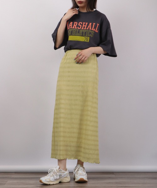 spiritoso（スピリトーゾ）の「spiritoso Marshall ロゴプリント 半袖Tシャツ（Tシャツ/カットソー・レディース・グレー/ホワイト/スミクロ/レモンイエロー・F）」の14枚目の写真