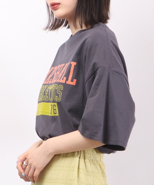 spiritoso（スピリトーゾ）の「spiritoso Marshall ロゴプリント 半袖Tシャツ（Tシャツ/カットソー・レディース・グレー/ホワイト/スミクロ/レモンイエロー・F）」の12枚目の写真
