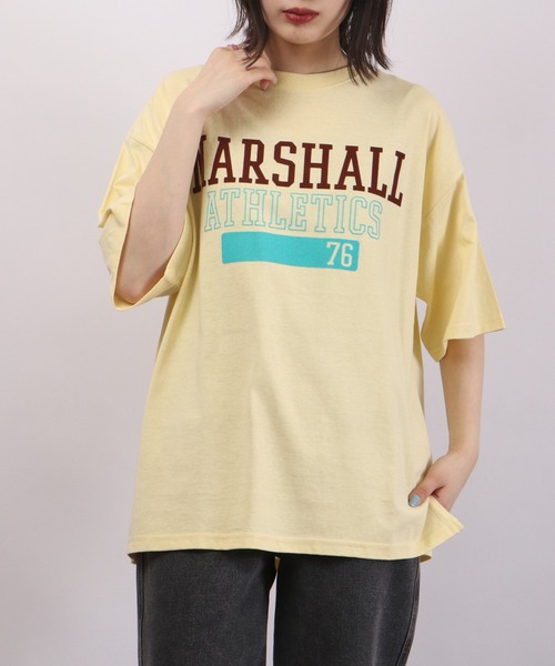 spiritoso（スピリトーゾ）の「spiritoso Marshall ロゴプリント 半袖Tシャツ（Tシャツ/カットソー・レディース・グレー/ホワイト/スミクロ/レモンイエロー・F）」の18枚目の写真