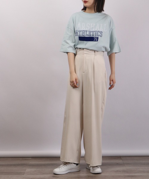 spiritoso（スピリトーゾ）の「spiritoso Marshall ロゴプリント 半袖Tシャツ（Tシャツ/カットソー・レディース・グレー/ホワイト/スミクロ/レモンイエロー・F）」の17枚目の写真