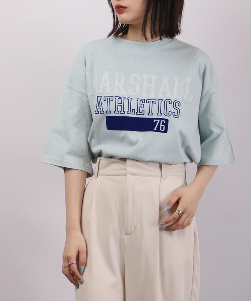 spiritoso（スピリトーゾ）の「spiritoso Marshall ロゴプリント 半袖Tシャツ（Tシャツ/カットソー・レディース・グレー/ホワイト/スミクロ/レモンイエロー・F）」の15枚目の写真