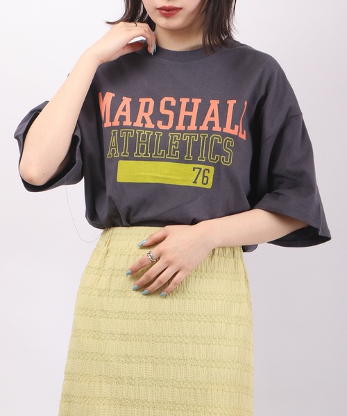 spiritoso（スピリトーゾ）の「spiritoso Marshall ロゴプリント 半袖Tシャツ（Tシャツ/カットソー・レディース・グレー/ホワイト/スミクロ/レモンイエロー・F）」の10枚目の写真