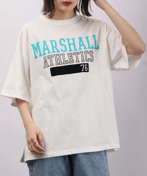 spiritoso（スピリトーゾ）の「spiritoso Marshall ロゴプリント 半袖Tシャツ（Tシャツ/カットソー・レディース・グレー/ホワイト/スミクロ/レモンイエロー・F）」の6枚目の写真