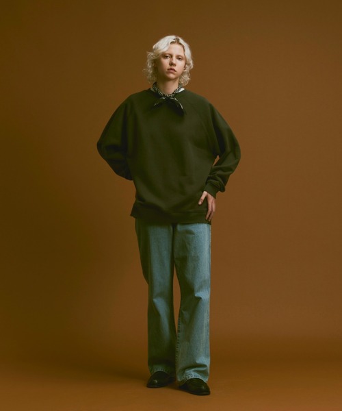 soerte（ソエルテ）の「Oversize heavy weight damage sweat/オーバーサイズヘビーウェイトダメージスウェット（スウェット・メンズ・チャコールグレー/オートミール・1/2/3）」の4枚目の写真