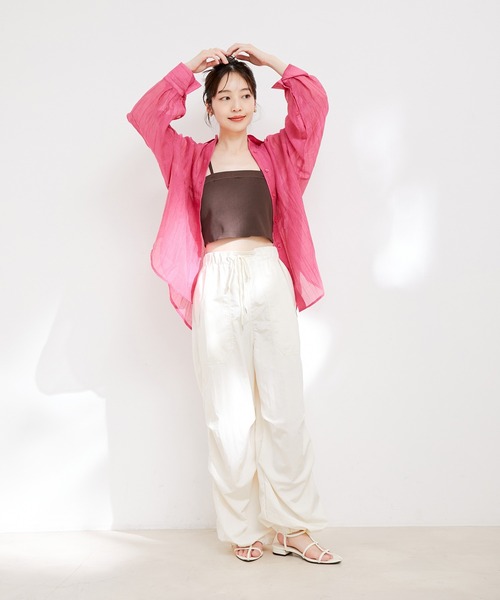 VIS(ビス)の「袖スリットシアーシャツ(シャツ/ブラウス・レディース・ピンク/ホワイト系その他/サックスブルー・FREE)」の20枚目の写真