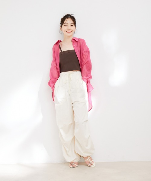 VIS(ビス)の「袖スリットシアーシャツ(シャツ/ブラウス・レディース・ピンク/ホワイト系その他/サックスブルー・FREE)」の21枚目の写真