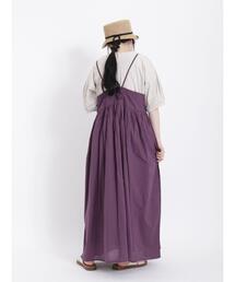 Samansa Mos2 | インドコットン後ろリボンキャミワンピース(ワンピース)