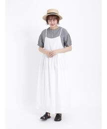 Samansa Mos2 | インドコットン後ろリボンキャミワンピース(ワンピース)