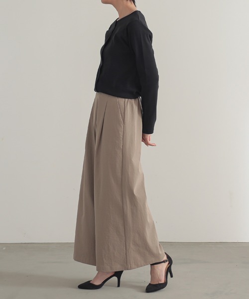 for/c（フォーシー）の「[新色追加]速乾タックワイドパンツ【サスティナブル】（その他パンツ・レディース・ベージュ/ブラック/アイボリー/チャコールグレー/ブラウン/ネイビー/ブラウン系その他・M/L/LL/S）」の20枚目の写真