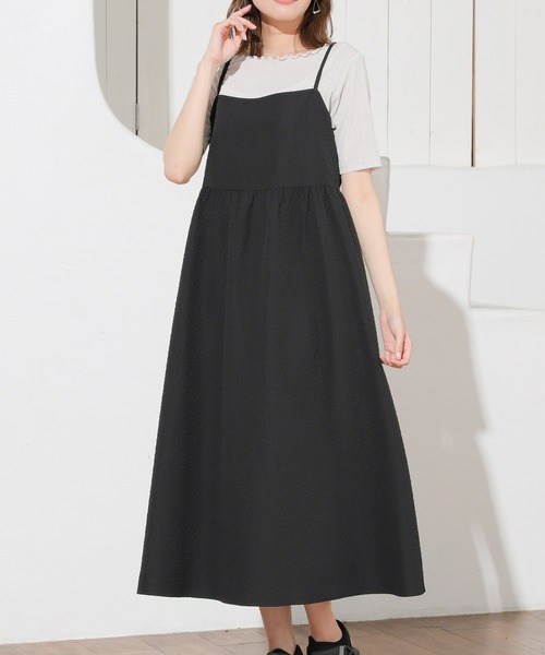 Honeys(ハニーズ)の「キャミワンピース(ワンピース・レディース・グレイッシュベージュ/ブラック/アイボリー・L/M/S/LL)」の2枚目の写真