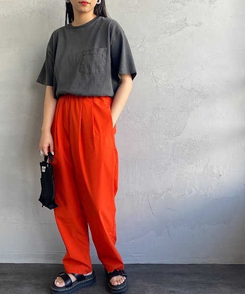 Good On（グッドオン）の「[GOOD ON/グッドオン] ショートスリーブ ポケットTシャツ（Tシャツ/カットソー・レディース・キャメル/ブラック/ダークグリーン/パープル/サックスブルー/イエロー/チャコールグレー/ライトグレー・M/L）」の2枚目の写真