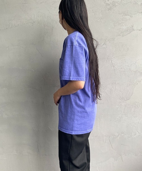 Good On（グッドオン）の「[GOOD ON/グッドオン] ショートスリーブ ポケットTシャツ（Tシャツ/カットソー・レディース・キャメル/ブラック/ダークグリーン/パープル/サックスブルー/イエロー/チャコールグレー/ライトグレー・M/L）」の9枚目の写真