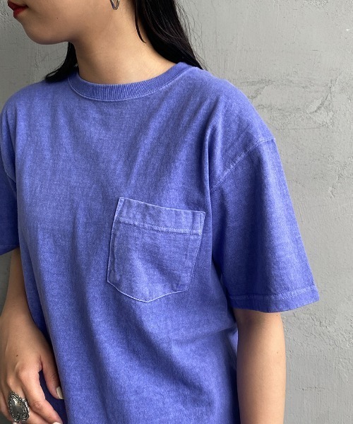 Good On（グッドオン）の「[GOOD ON/グッドオン] ショートスリーブ ポケットTシャツ（Tシャツ/カットソー・レディース・キャメル/ブラック/ダークグリーン/パープル/サックスブルー/イエロー/チャコールグレー/ライトグレー・M/L）」の11枚目の写真