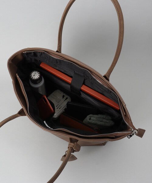 THE SHOP TK （ザ ショップ ティーケー ）の「◆【PC/A4ファイル収納可】フェイクレザートートバッグ（トートバッグ・メンズ・ネイビー/ブラウン系/ブラック・00）」の11枚目の写真