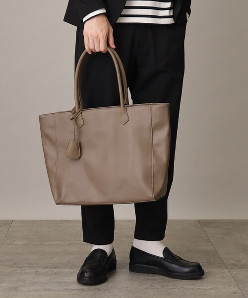 THE SHOP TK （ザ ショップ ティーケー ）の「◆【PC/A4ファイル収納可】フェイクレザートートバッグ（トートバッグ・メンズ・ネイビー/ブラウン系/ブラック・00）」の13枚目の写真