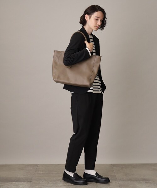 THE SHOP TK （ザ ショップ ティーケー ）の「◆【PC/A4ファイル収納可】フェイクレザートートバッグ（トートバッグ・メンズ・ネイビー/ブラウン系/ブラック・00）」の15枚目の写真