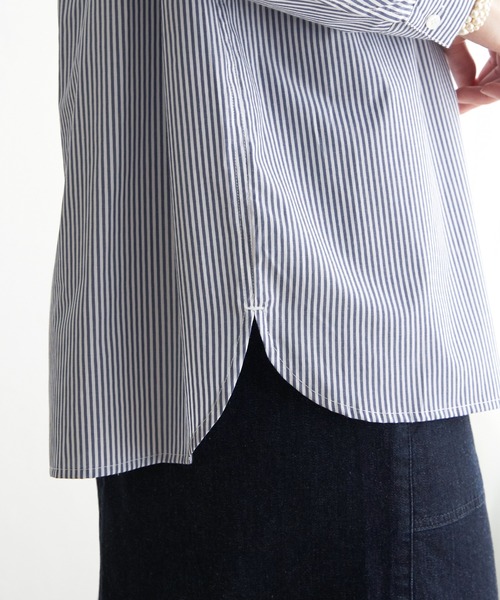 ikka(イッカ)の「ストライプ長袖シャツ(シャツ/ブラウス・レディース・ピンク/グレー/ネイビー・M/S/L)」の15枚目の写真