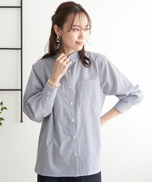 ikka(イッカ)の「ストライプ長袖シャツ(シャツ/ブラウス・レディース・ピンク/グレー/ネイビー・M/S/L)」の20枚目の写真