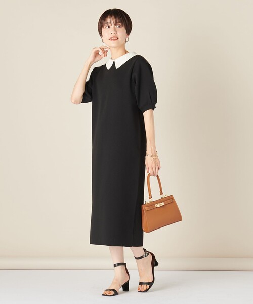 【新品&送料込】ノーリーズ/NOLLEYSワンピース 半袖 36 NOLLEY'S Sophi 「NOLLEY'S Sophi」 半袖ワンピース 36 カーキ