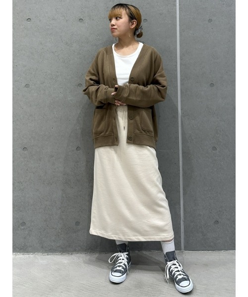 GAP（ギャップ）の「ヴィンテージ ソフト スウェットカーディガン（カーディガン/ボレロ・レディース・ライトグレー/ブラウン系その他/ブラック・XS/S/M/L/XL/XXS）」の10枚目の写真