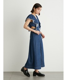 限定】lily brown フロントファスナーフリルワンピース 札幌 限定】lily brown フロントファスナーフリルワンピース 札幌