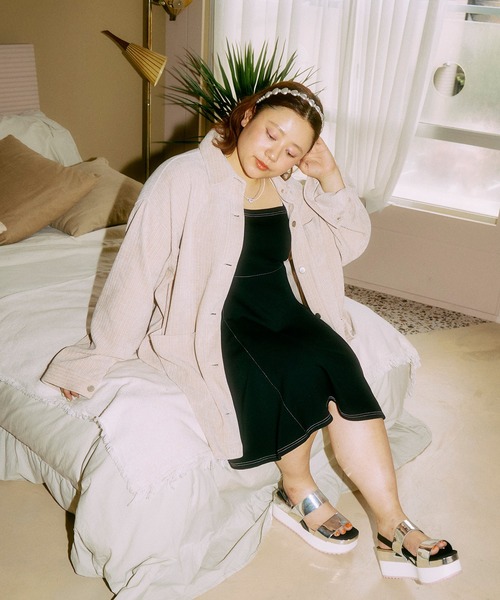 PUNYUS(プニュズ)の「ステッチフレアミニワンピース(ワンピース・レディース・ブラック・2/4/3/1)」の9枚目の写真