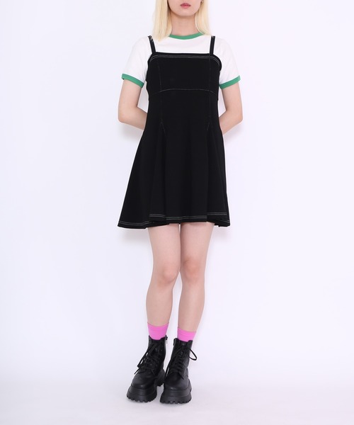 PUNYUS(プニュズ)の「ステッチフレアミニワンピース(ワンピース・レディース・ブラック・2/4/3/1)」の20枚目の写真