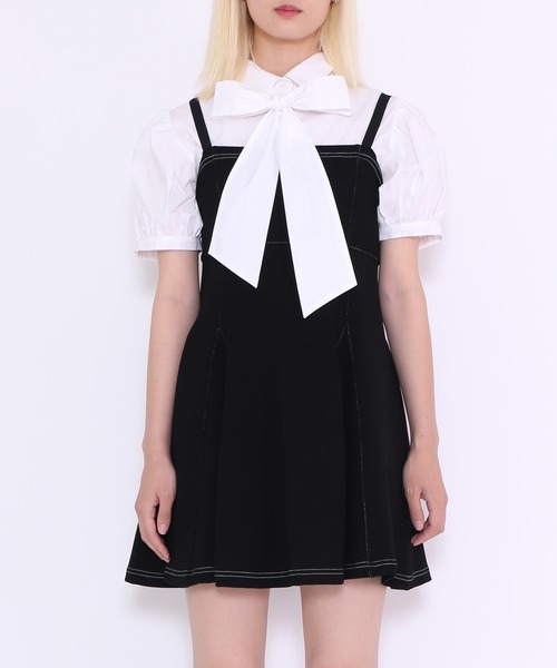 PUNYUS(プニュズ)の「ステッチフレアミニワンピース(ワンピース・レディース・ブラック・2/4/3/1)」の21枚目の写真