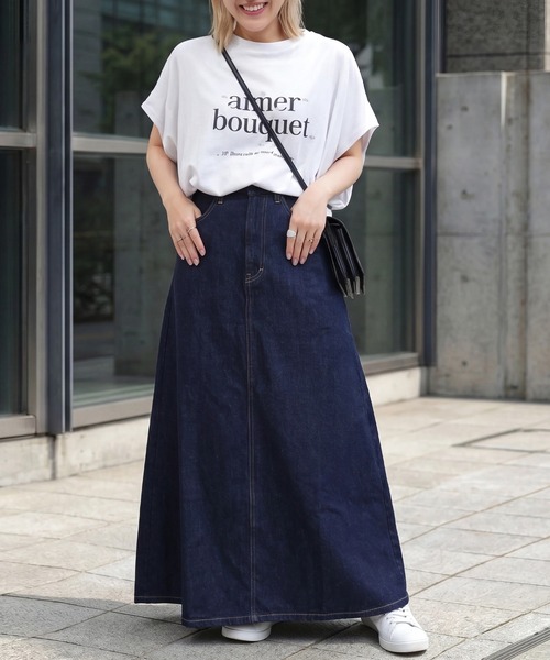 SELECT LEVERY(セレクトリベリー)の「バックプリーツデニムロングスカート(デニムスカート・レディース・ブルー/ネイビー/ワンウォッシュ・LARGE/MEDIUM/X-LARGE/SMALL)」の8枚目の写真