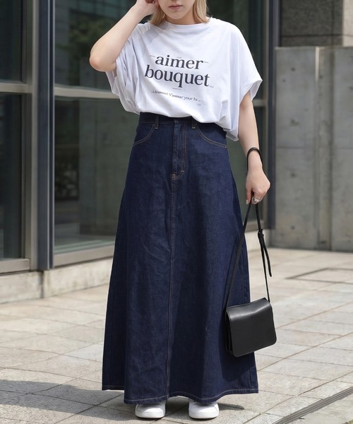 SELECT LEVERY(セレクトリベリー)の「バックプリーツデニムロングスカート(デニムスカート・レディース・ブルー/ネイビー/ワンウォッシュ・LARGE/MEDIUM/X-LARGE/SMALL)」の9枚目の写真