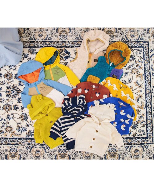 BREEZE(ブリーズ)の「アニマルジャガードベビーカーディガン(その他ベビーウェア・キッズ・ブルー/マスタード/ブラウン・70/80/90)」の5枚目の写真