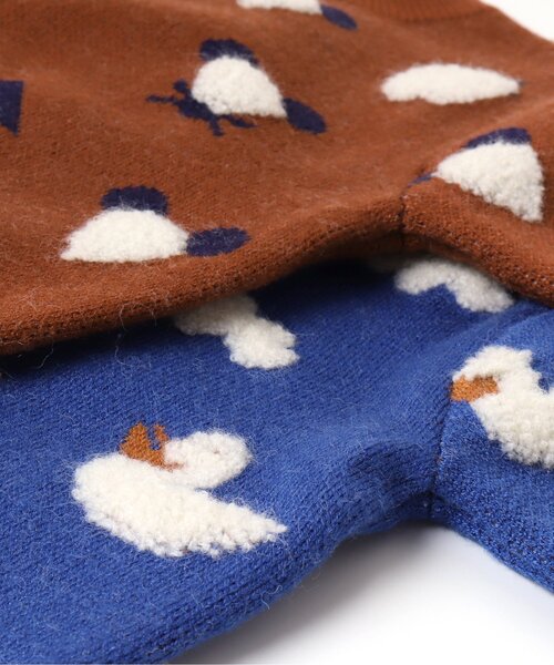 BREEZE(ブリーズ)の「アニマルジャガードベビーカーディガン(その他ベビーウェア・キッズ・ブルー/マスタード/ブラウン・70/80/90)」の7枚目の写真