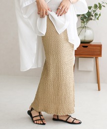 Social GIRL | バックスリットジャガードロングスカート(スカート)